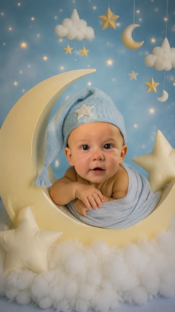 SnapsJo Moonlight Dream baby portrait style preview